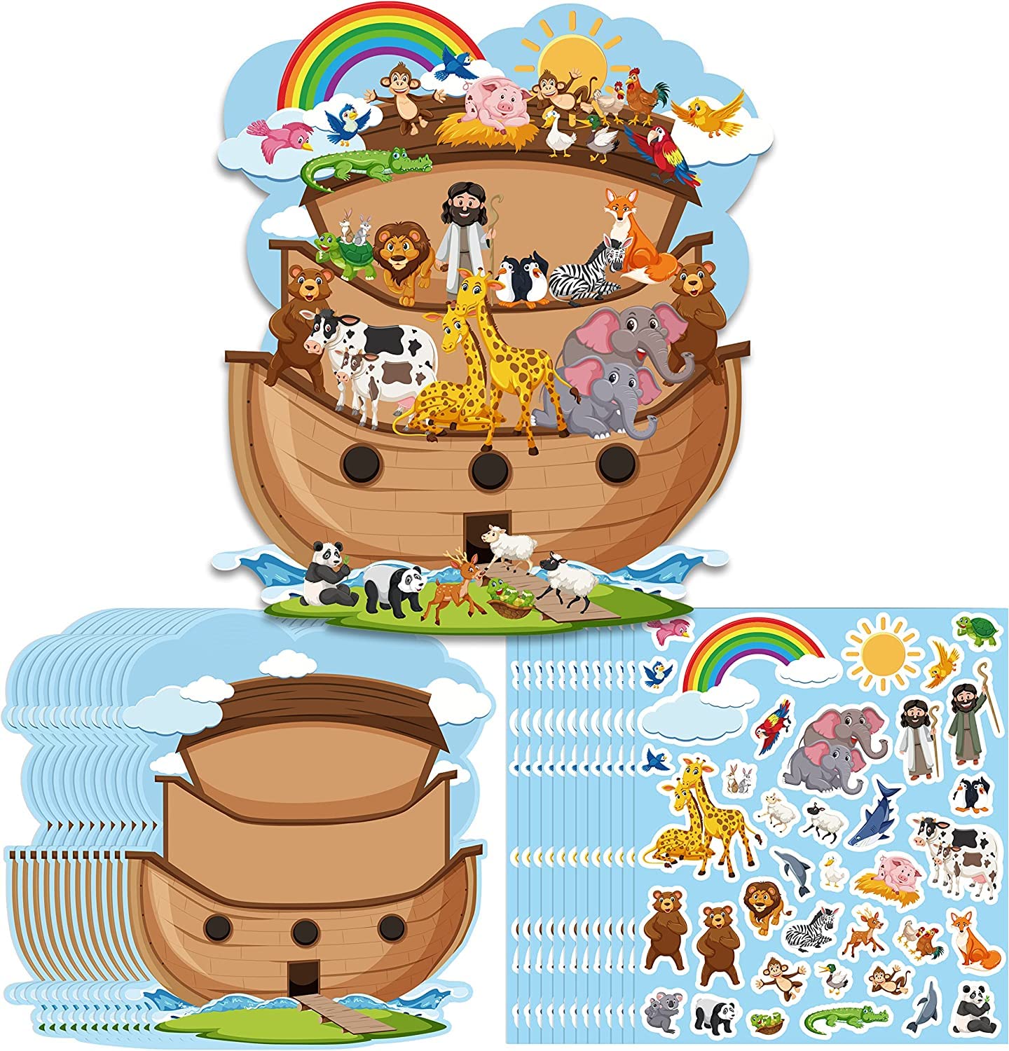 Amazon.com: Haooryx Christmas Noah's Ark Stickers - 12-Set Noah's
